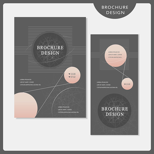 simplicity brochure template design set with circular elements