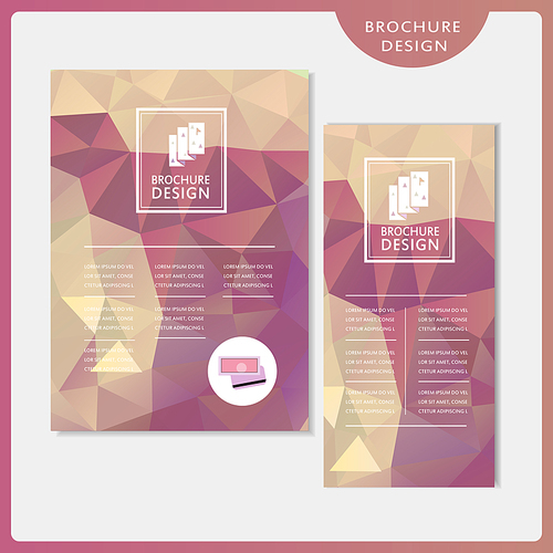 graceful  template design set with polygon elements