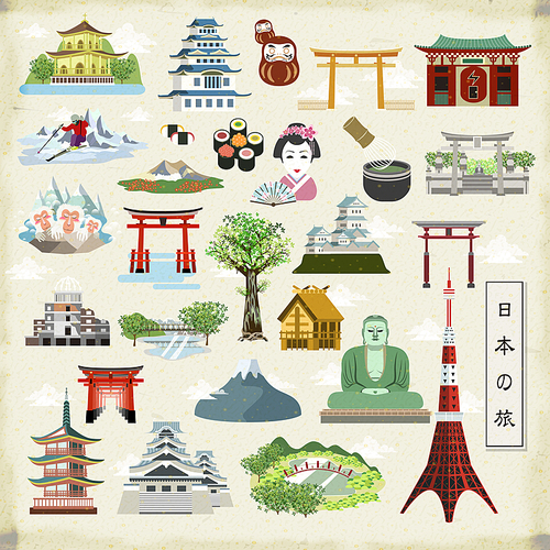 wonderful Japan travel collections - Japan travel in Japanese on lower left