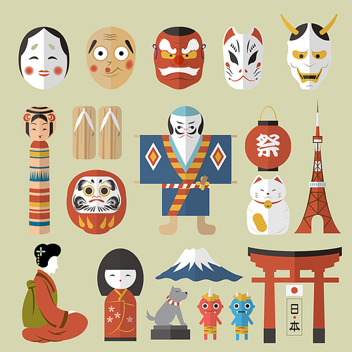 lovely Japan travel collections - festival word on the lantern and Japan on lower right in Japanese words