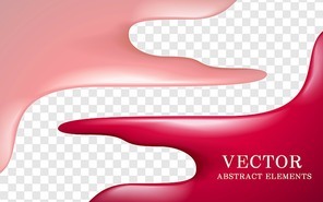 Attractive lip gloss texture, glossy pink texture on transparent background, 3d illustration