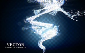 streak of freezing cold breath element on transparent background in 3d illustration