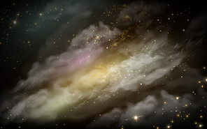 misty nebula element celestial background, 3d illustration