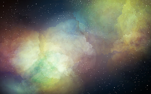 night sky in a colorful space background with small twinkle stars, 3d illustration