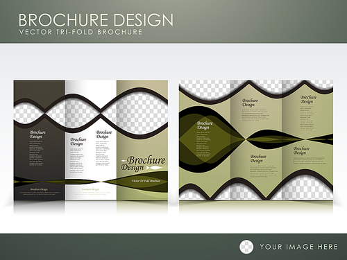 Template of brochure design with spread pages