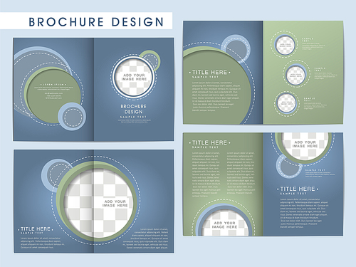 Template of brochure design with spread pages