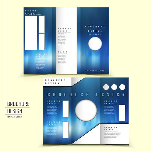 modern tri-fold template of brochure design with futuristic style