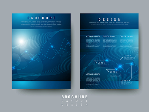 hi-tech style flyer template for business advertising concept