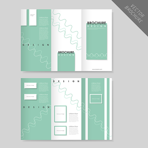 modern style tri-fold template for business advertising brochure