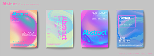 Fluid liquid style brochure, pastel color mix background flyer design
