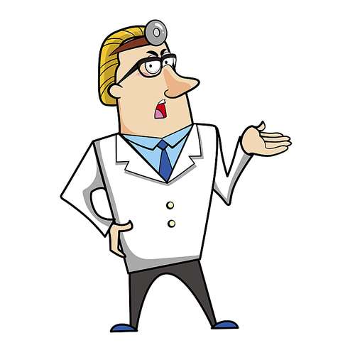 Vector illustration of a cartoon doctor.