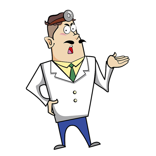 Vector illustration of a cartoon doctor.