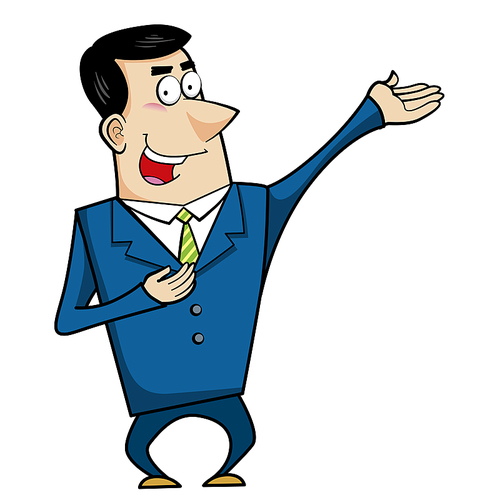 Vector illustration of a cartoon businessman.