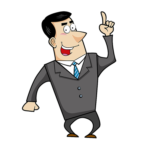 Vector illustration of a cartoon businessman.