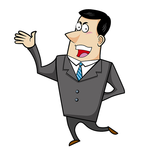 Vector illustration of a cartoon businessman.