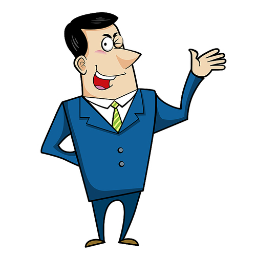 Vector illustration of a cartoon businessman.