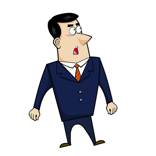 Vector illustration of a cartoon businessman.