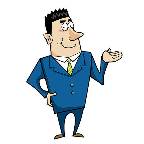 Vector illustration of a cartoon businessman.