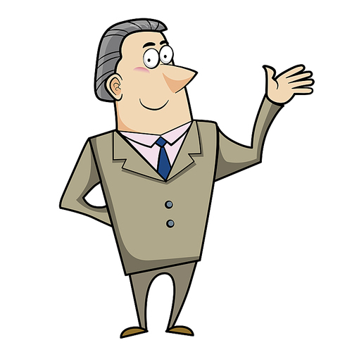 Vector illustration of a cartoon businessman.