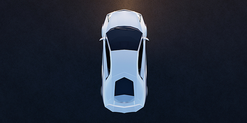 Non-existent brand-less generic concept sport electric car. Automobile futuristic technology concept . 3D illustration rendering