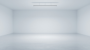 3D rendering minimalist  studio room space background, high key lighting .