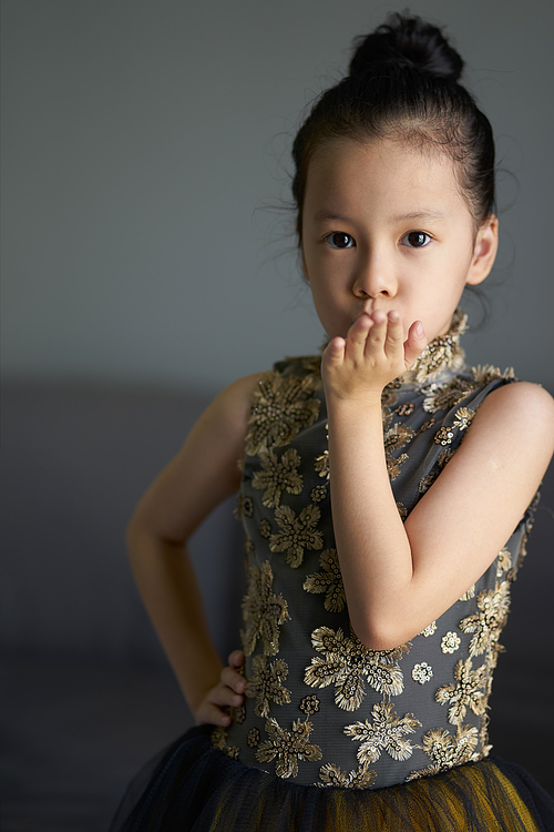 Portrait of young cute girl