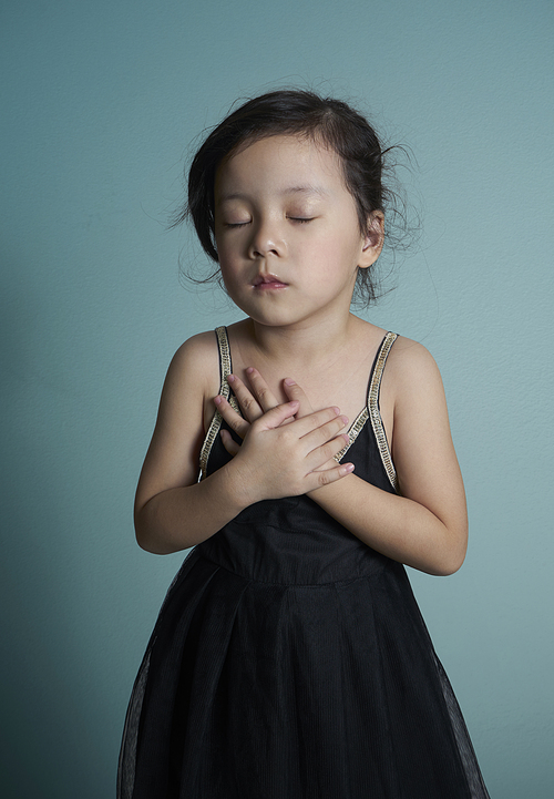 Portrait of young cute girl