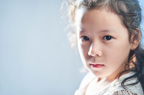 Closeup portrait of pretty little asian girl