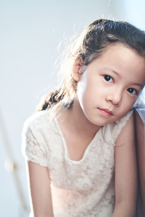 Closeup portrait of pretty little asian girl