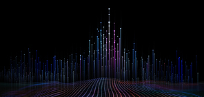 Abstract dot point connect with gradient line and aesthetic Intricate wave line design , internationalization social network or business big data connection technology concept .