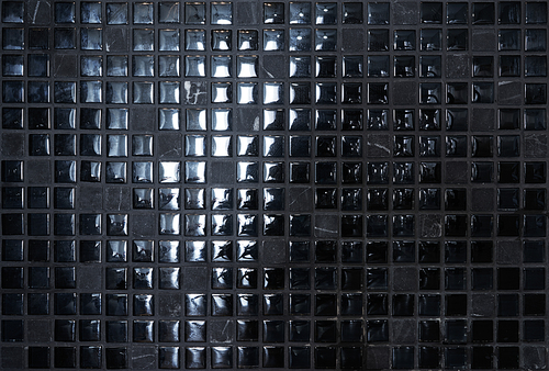 Black stone and shiny mosaic wall background