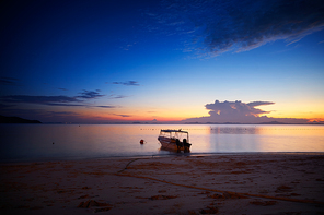 Stunning sunset over the beach .Rawa island , Malaysia .