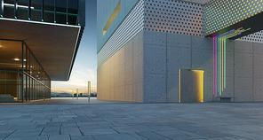 Modern building exterior. 3d rendering