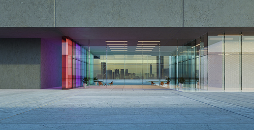 Modern office buildings exterior. 3d rendering