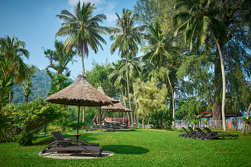 Garden view of Penang famous Bayview Hotel. One of the popular hotels in Penang