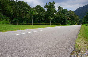 Asphalt roads in small towns and rural areas