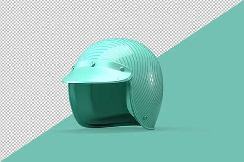 Motorcycle helmet on teal background