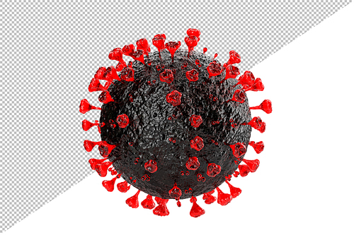 Virus molecule isolated on white. 3D illustration