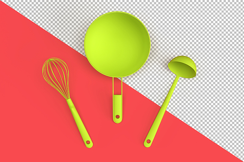 Minimalistic composition with kitchen utensils