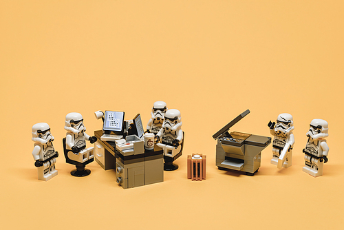 Stormtroopers in the office. Business situations concept. Illustrative editorial. June 22, 2021
