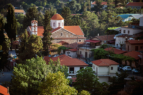 View of a village church, Agros village, Cyprus