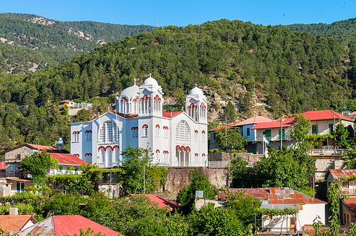 Church of holy cross. Pedoulas village, Cyprus