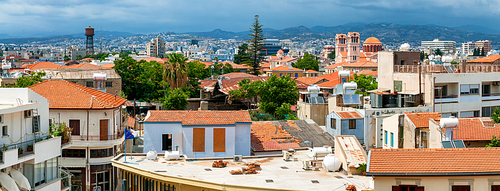Limassol. Panorama of old town. Rooftop view. Cyprus
