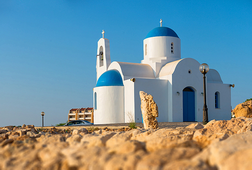 White chapel. Protaras, Cyprus