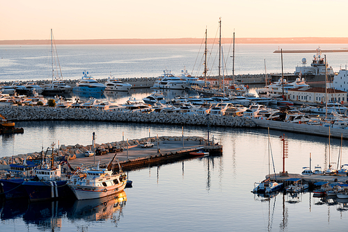 Old port and marina in Limassol, Cyprus