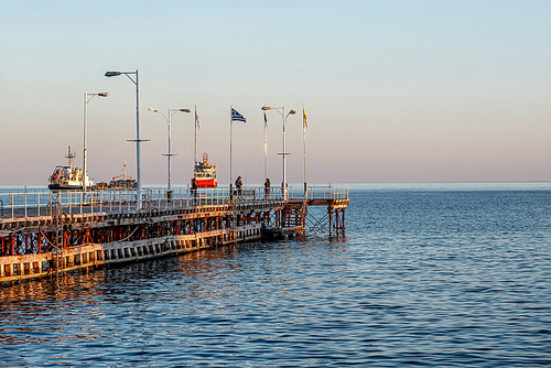 Pier at Molos Seaside Park. Limassol, Cyprus