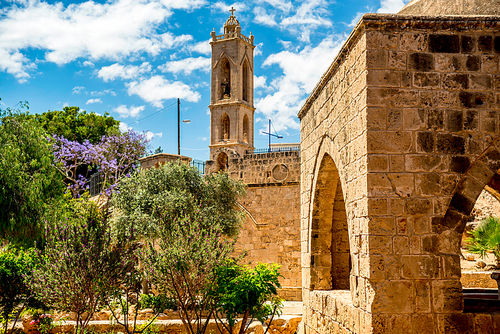 Ayia Napa monastery, best known landmark of the area. Cyprus.