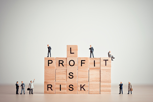 Loss, profit and risk. Business concept.