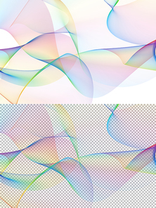 Abstract colorful lines on white background