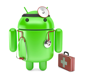 Doctor Droid. 3D illustration. Isolated. Contains clipping path